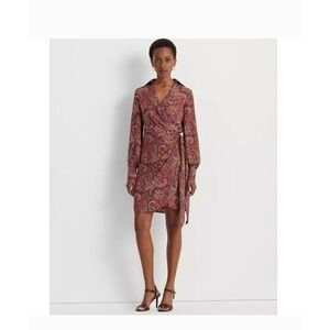 Lauren Ralph Lauren Paisley Long Sleeve Dress